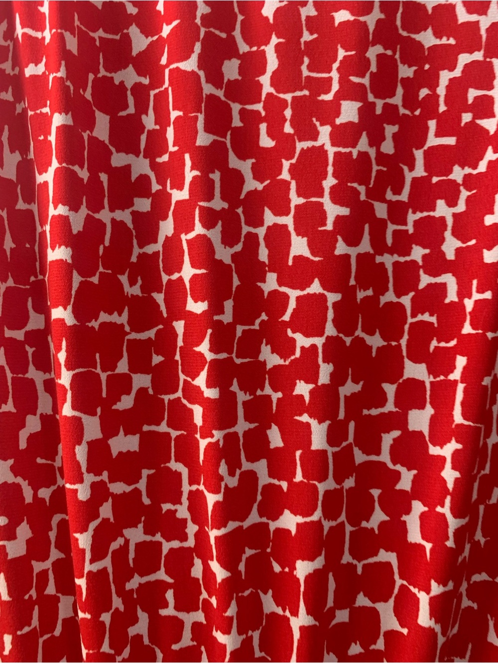 BCBGMaxAzria Red and White Sleeveless Wrap Midi Dress - Picture 5 of 8
